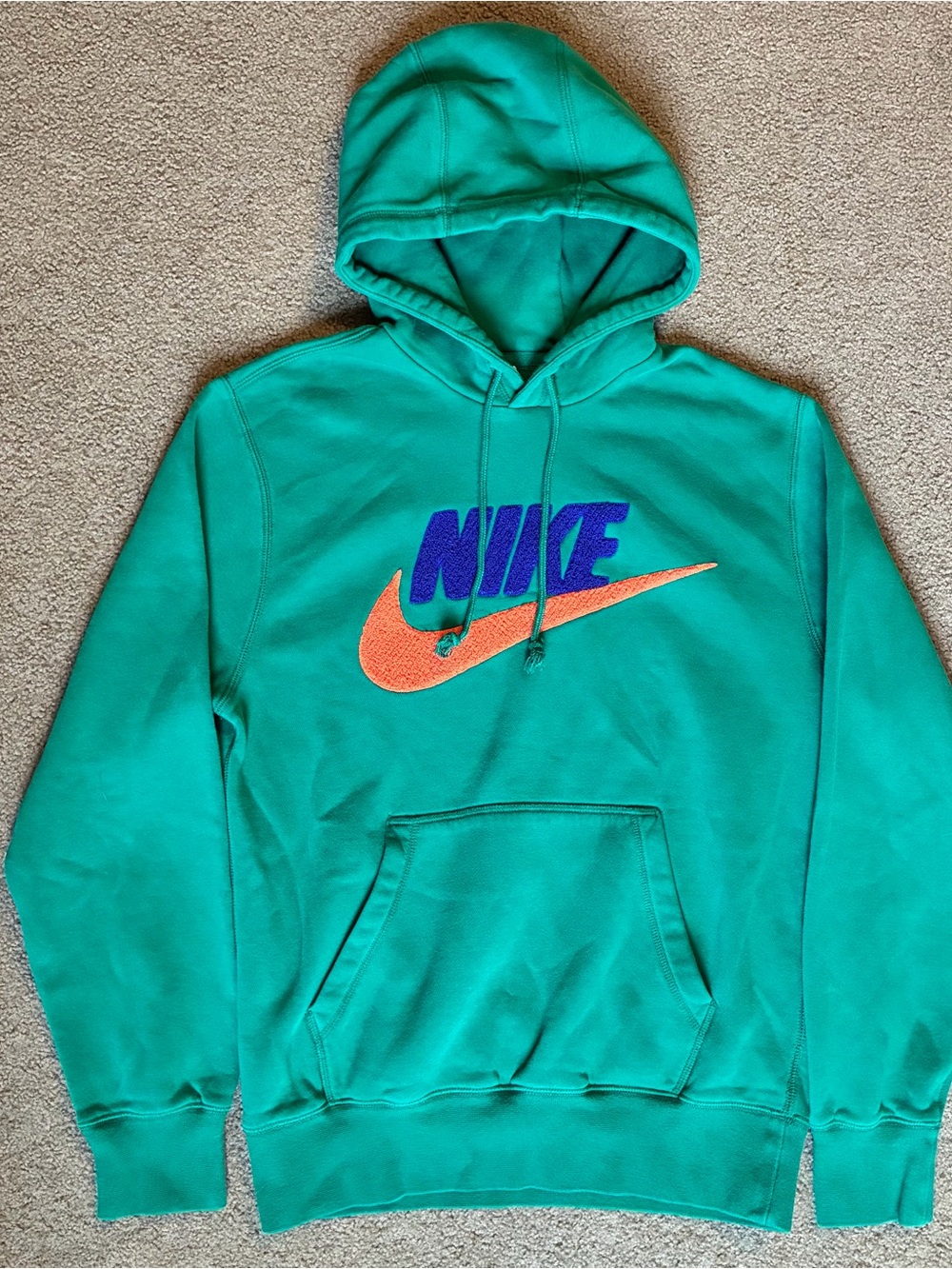Nike Club Fleece Pullover Hoodie Mens XSmall Green Activewear Sweatshirt Top